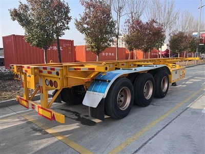 รถพ่วงบรรทุกตู้คอนเทนเนอร์โครงเหล็ก